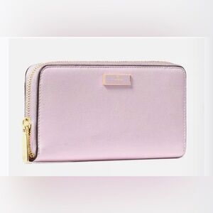 Kate Spade Bridget Crinkle Patent Large Continental Wallet Lilac Moonlight